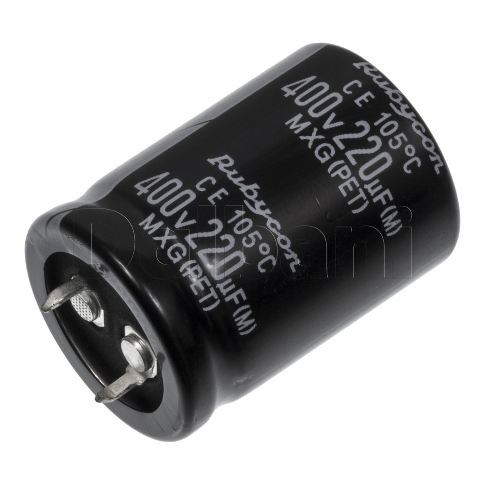 400V 220uF 105C 25x35mm Original Rubycon Snap In Electrolytic Capacitor