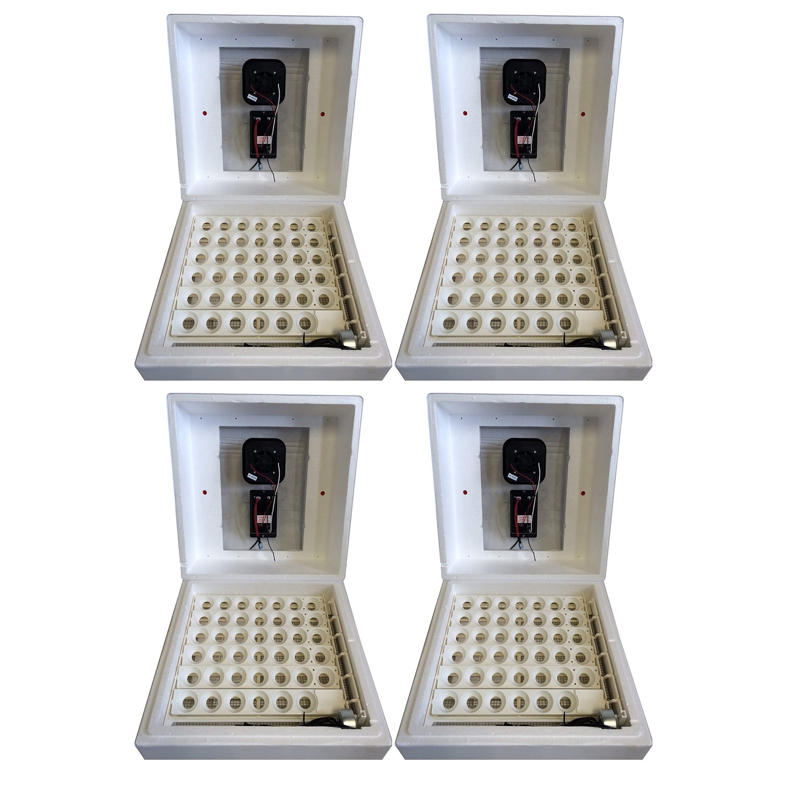 Farm Innovators 2450 Circulated Air Incubator w/ Auto Egg Turner, White (4 Pack)