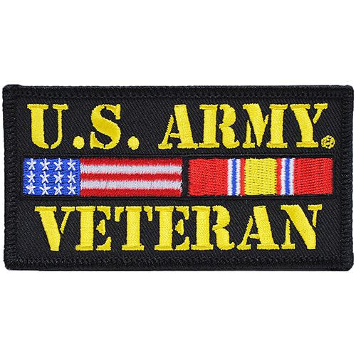 U.S. Army Veteran Patch ,Iron-On (4" x 2- 1/8")
