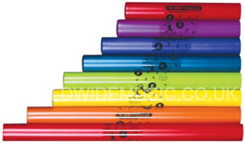 Boomwhackers 'Boomophone' C Major Diatonic Set of 8 Musical Tubes - Notes C to C
