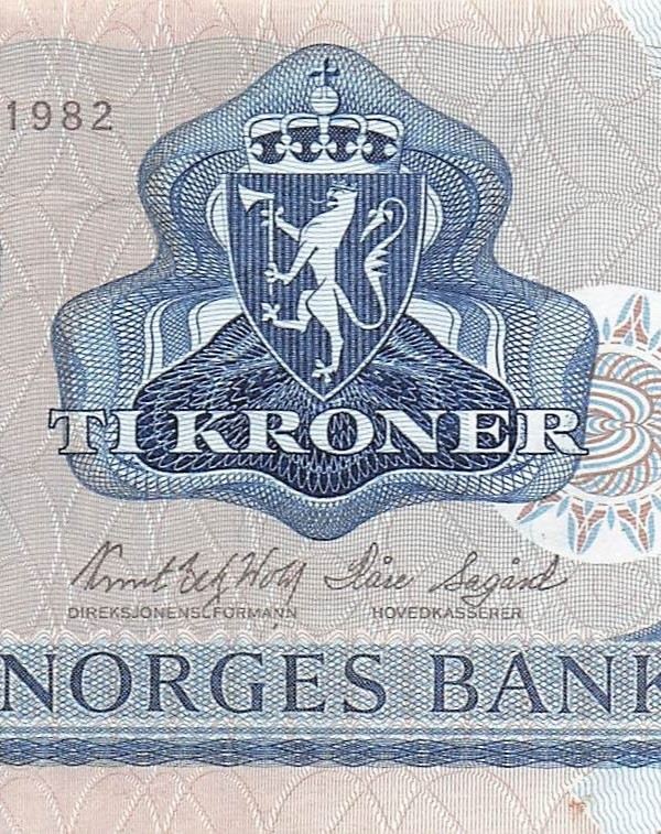 Sweden  10  Kronor  1982   Series  B  Circulated Banknote XX E