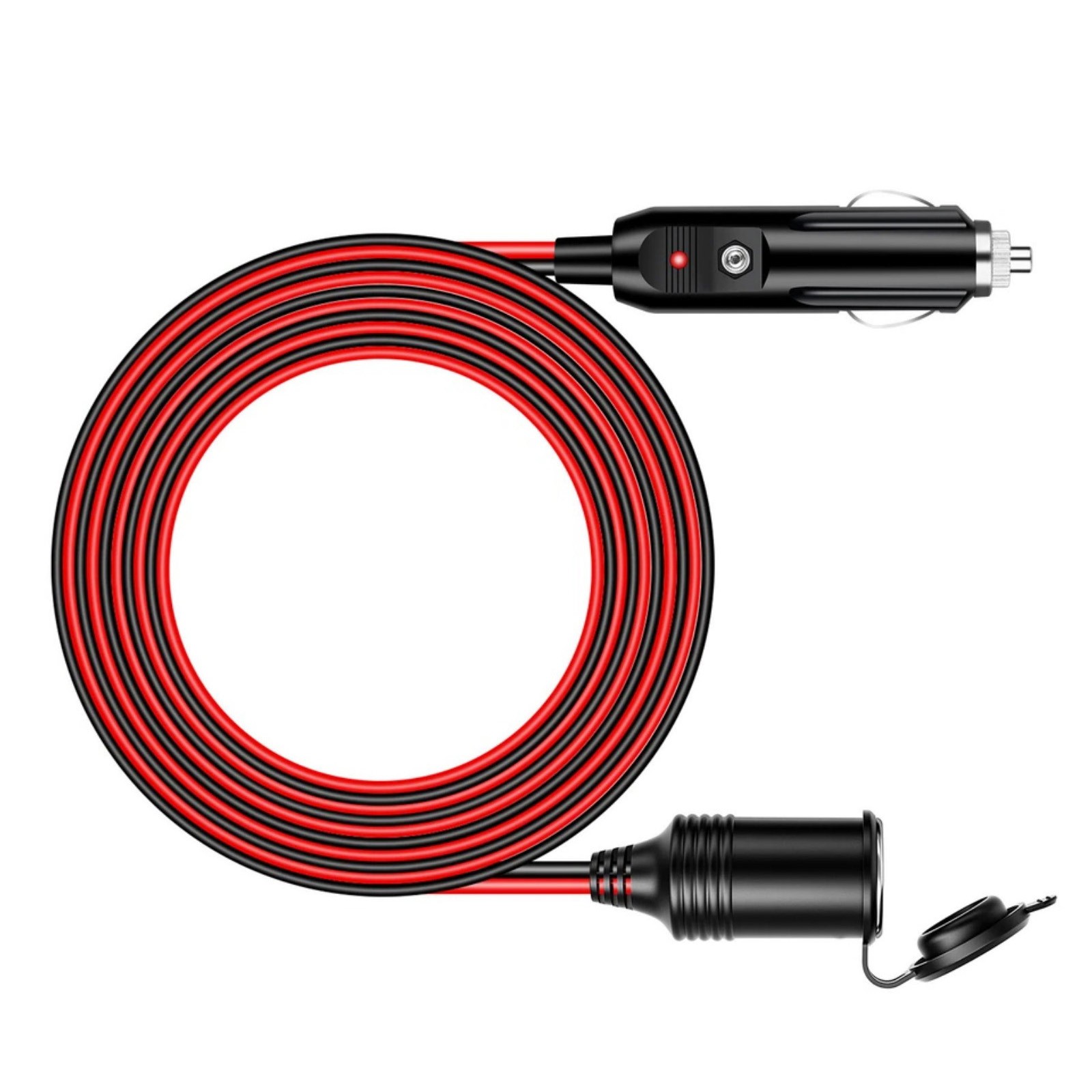 4M 12V-24V 15A Cigarette Plug Extender 16AWG 240W Pickup Van Maximum Current