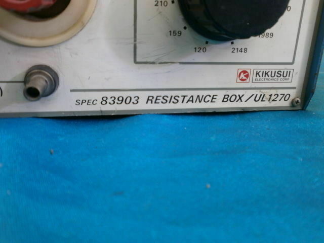Kikusui 83903 resistance Box/UL1270