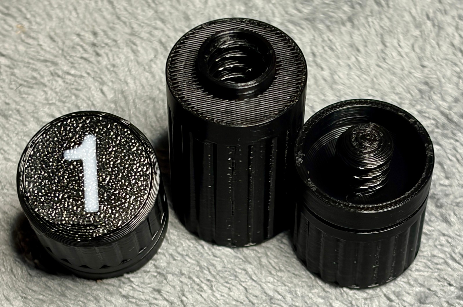 Joint Protector for Pool Cue Uniloc 3 piece Set Black with White numbers