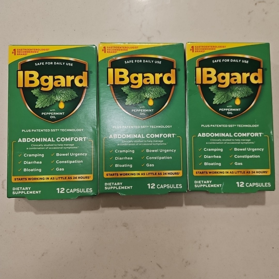 IBgard Daily Gut Health Capsules 12 Count X3 Exp 2027+