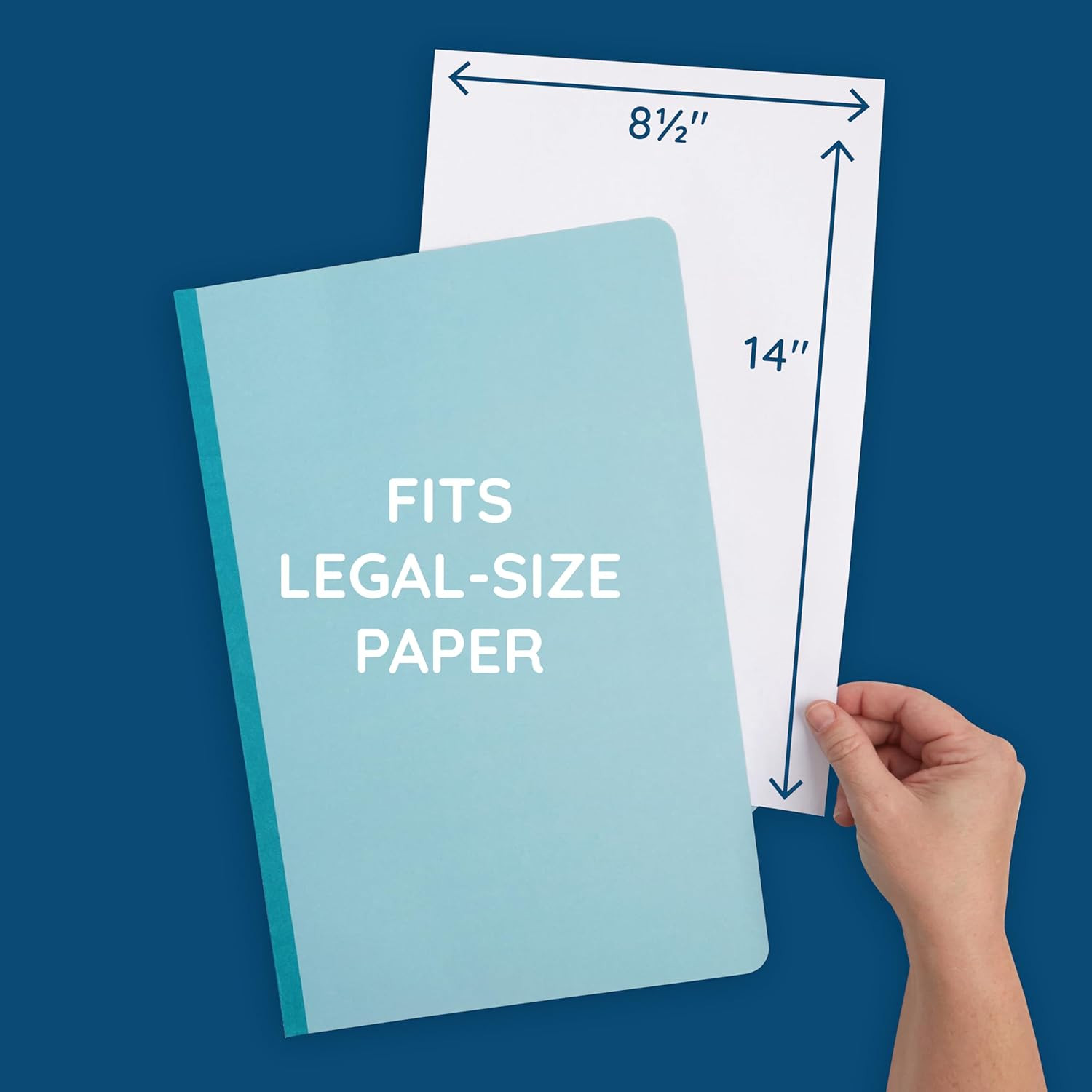 Light Blue Legal Size Classification Folders with Dividers - 30 Pack