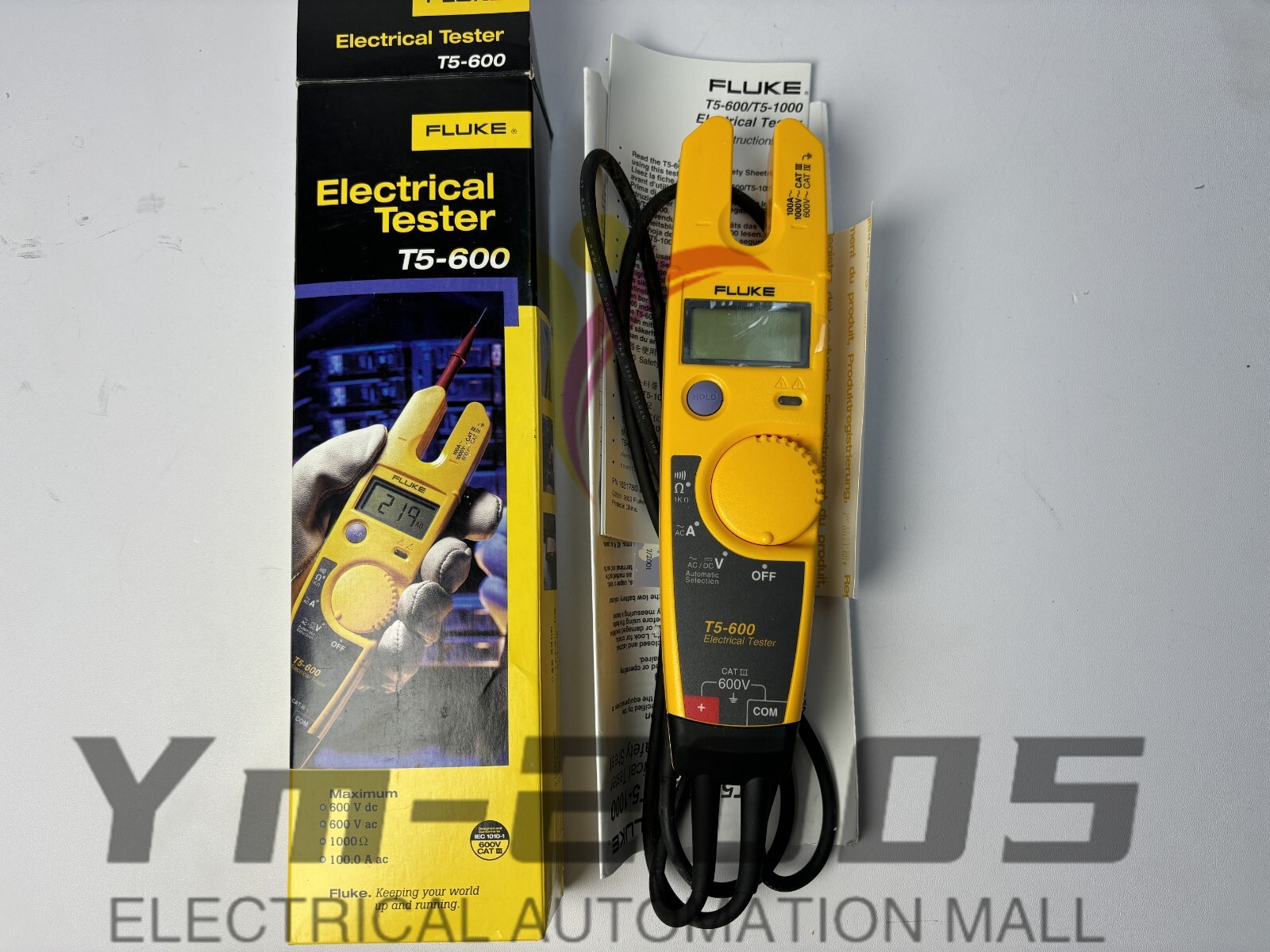 Fluke T5-600 Clamp Meter Continuity Current Electrical Tester #Z