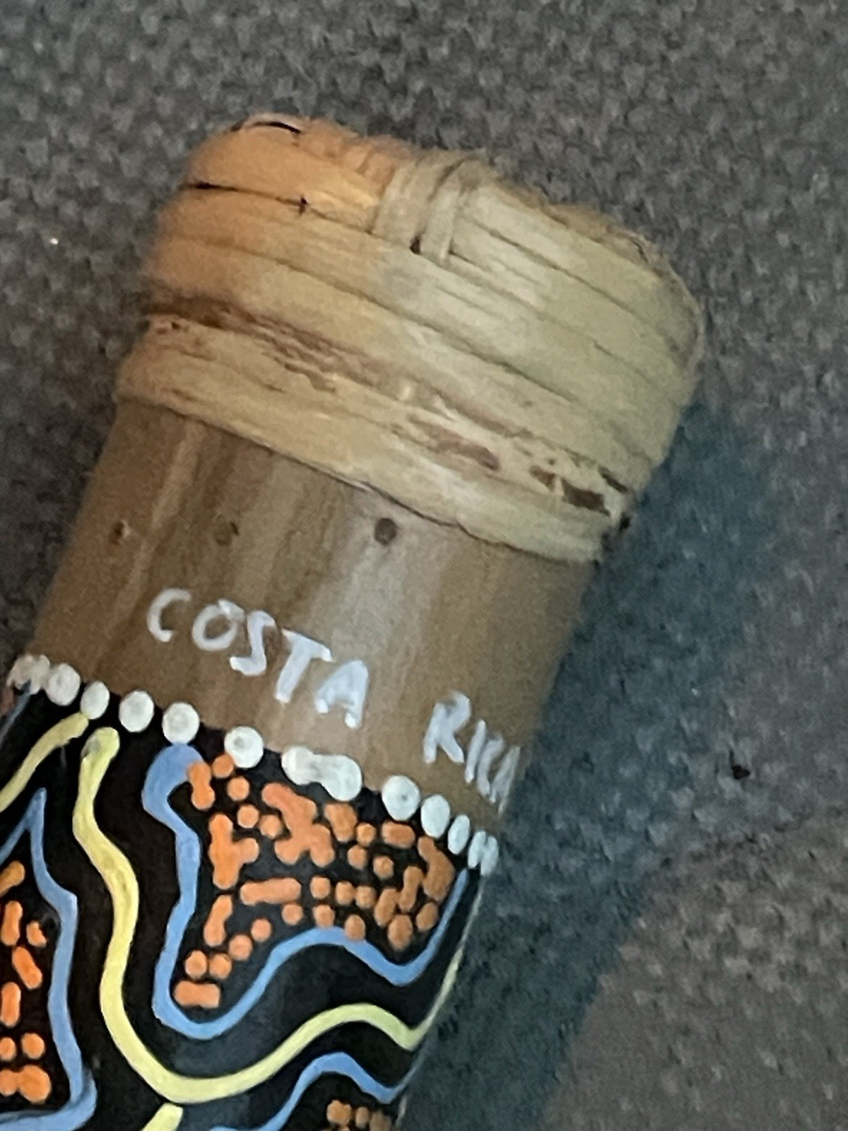 Costa Rica Rainmaker Stick Shaker Bamboo/ Wicker, Lizard, Tribal