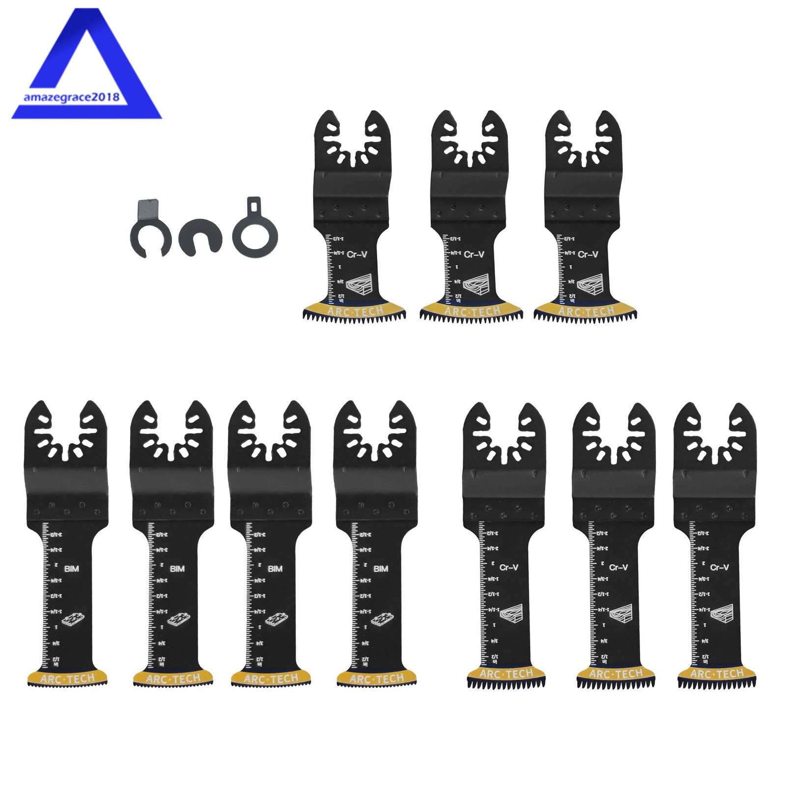 10PCS Professional Steel Oscillating Tool Blade 3 Types for Metal Cutting Blades
