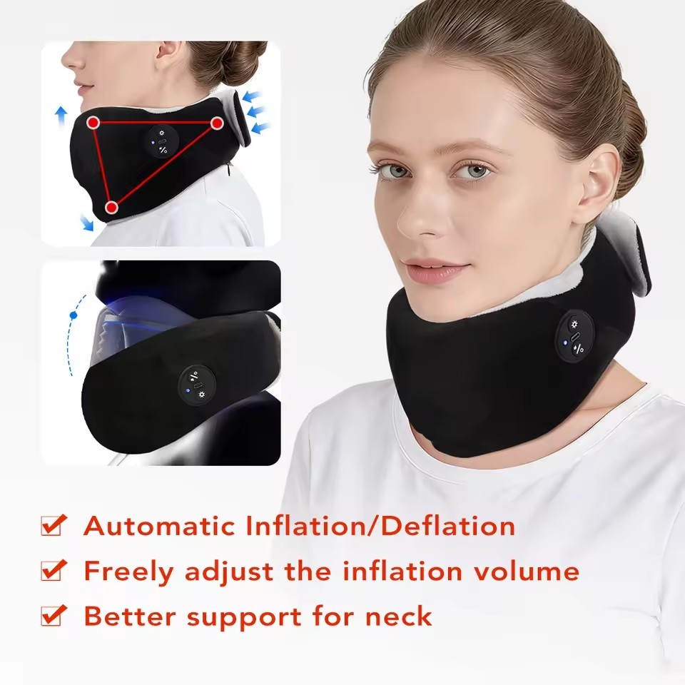 Heated Neck Brace Cervical Support Collar with 4 Heating Gears for Pain Relief