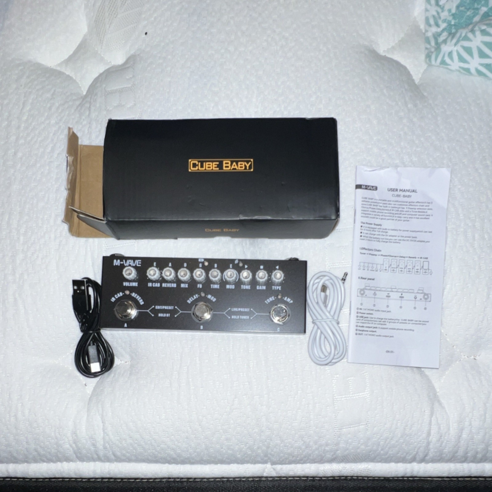 M-VAVE CUBE BABY Digital Combined Effects Processor Reverb for Electric Guitar