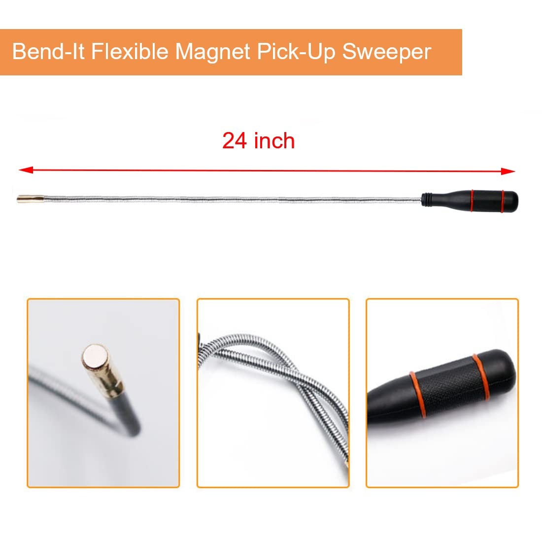 4 Pack Telescoping Magnet Pick-up Tool Set - Retrieving Pickup Tools，Extendabl