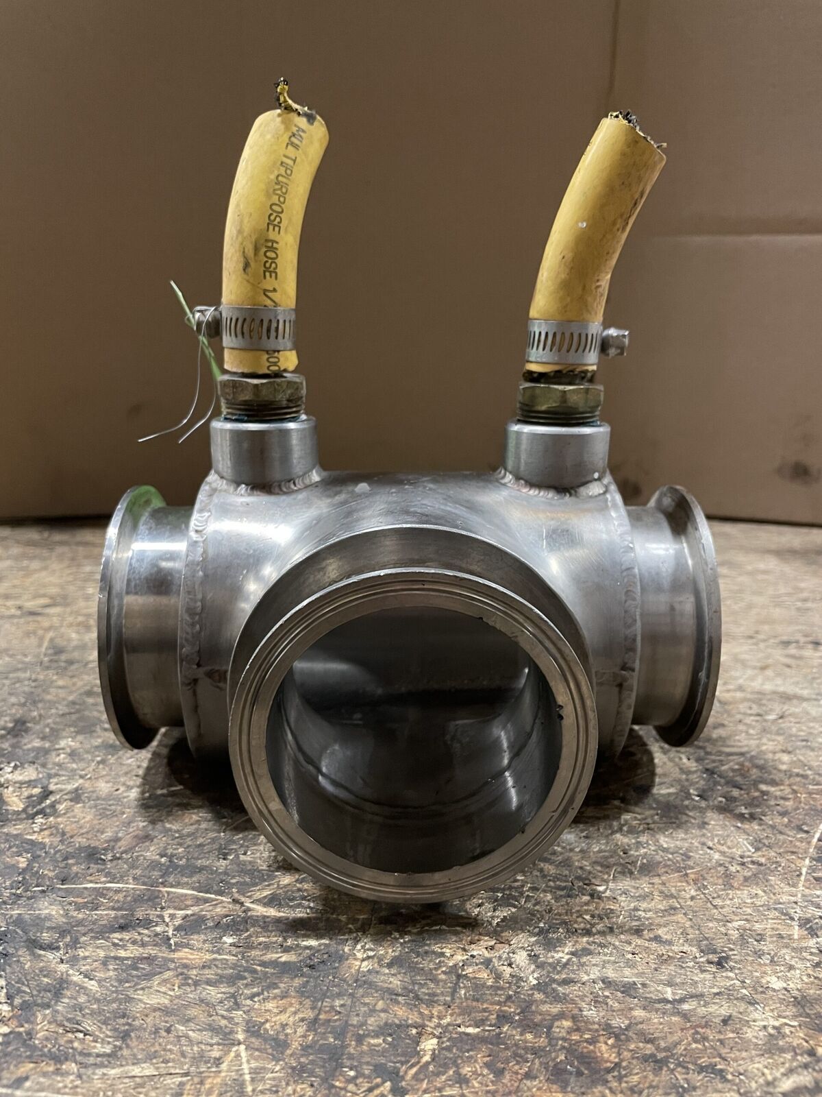 3" Stainless Steel Sanitary Shell and Tube Heat Exchanger Tee