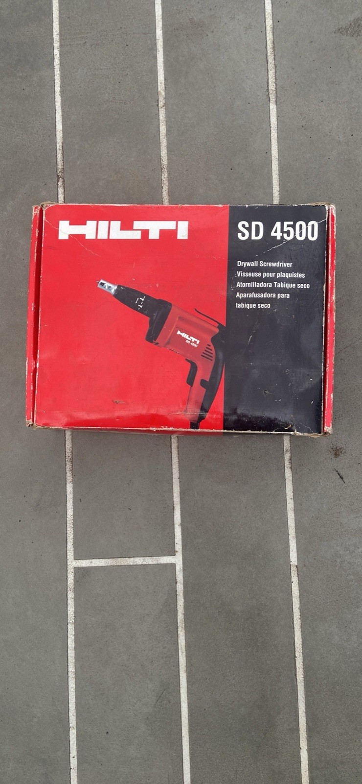 HILTI TOOLS CORDED ELECTRIC DRYWALL SCREWDRIVER MODEL: SD 4500 w/ PLASTIC CASE