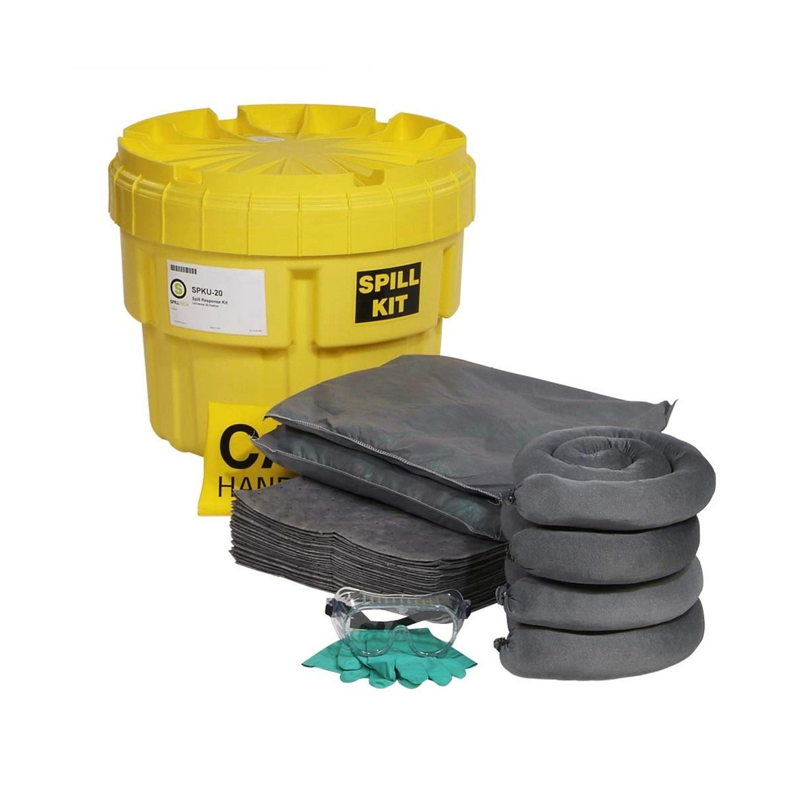 SpillTech Universal Overpack Salvage Drum Spill Kit, 20 Gallon, 43 Pieces (SP...