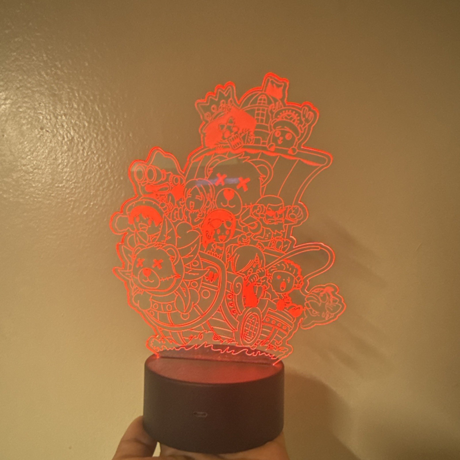 Multicolor Cartoon LED Night Light, Touch Control, USB Powered, Acrylic Plastic