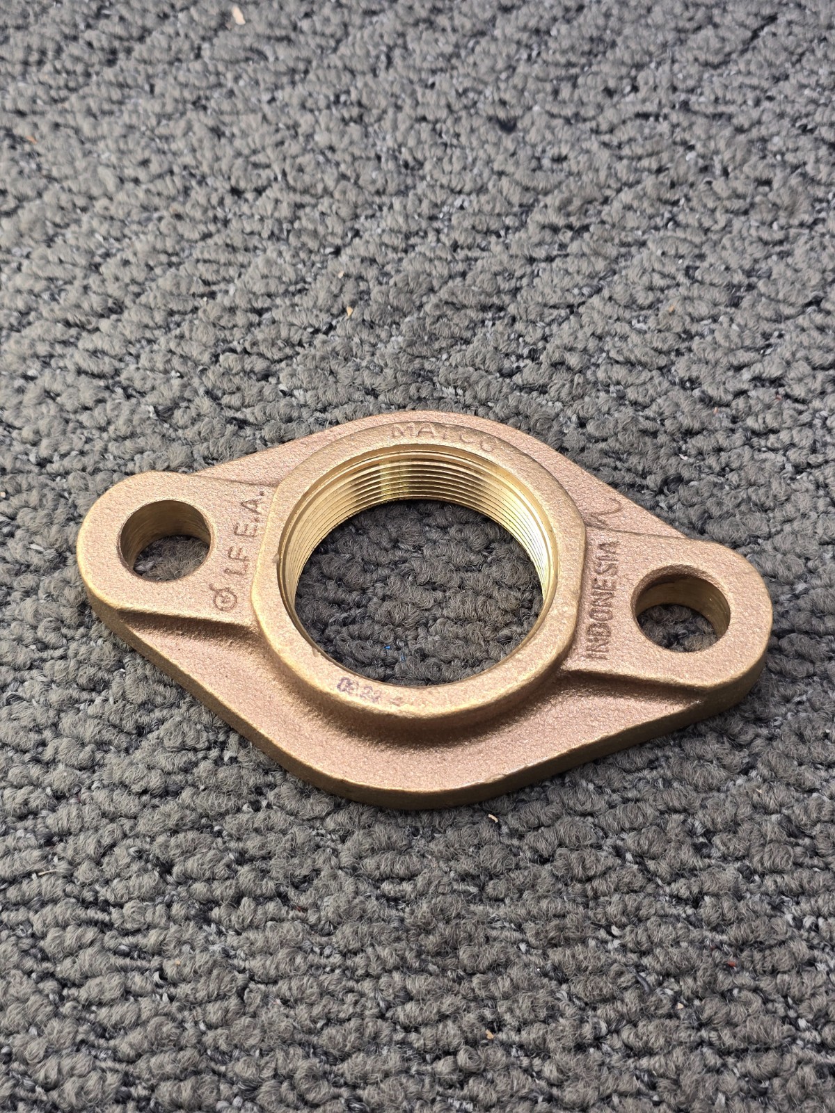 MATCO 2" Water Meter Flange Brass 2 IPS Thread Class Lead Free LF E.A. Durable