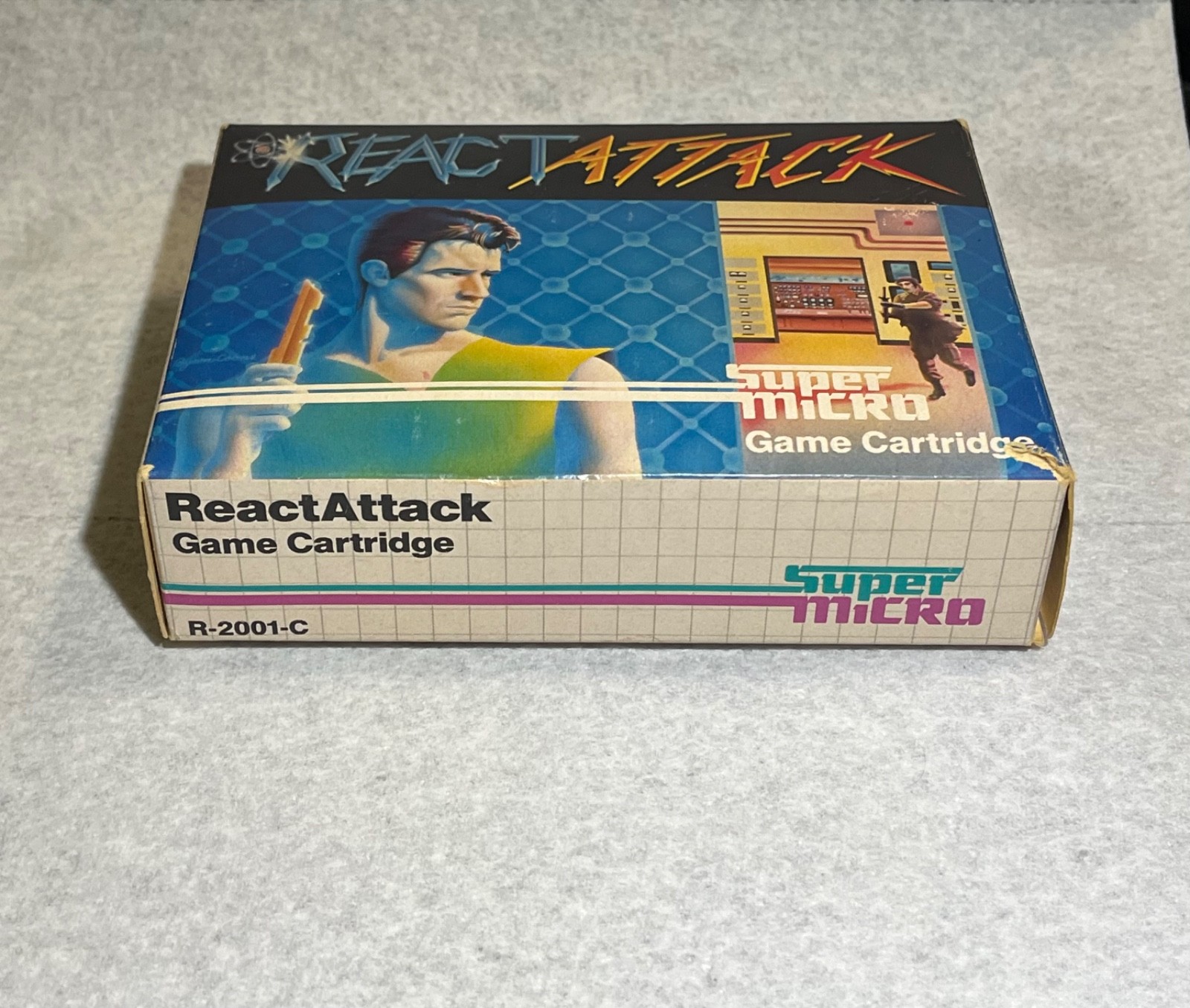 HTF 1983 Palmtex React Attack Home Computer Software Super Micro Cartridge Game