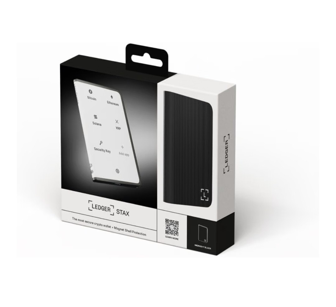 Ledger - Stax Crypto Hardware Wallet with Folio - Curved E Ink Touch Screen