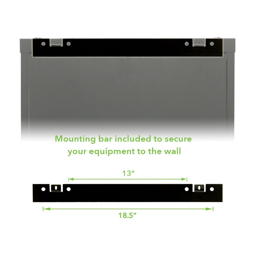 18U IT Wall Mount Network Server Data Cabinet Enclosure 24-inch Depth w/shelves