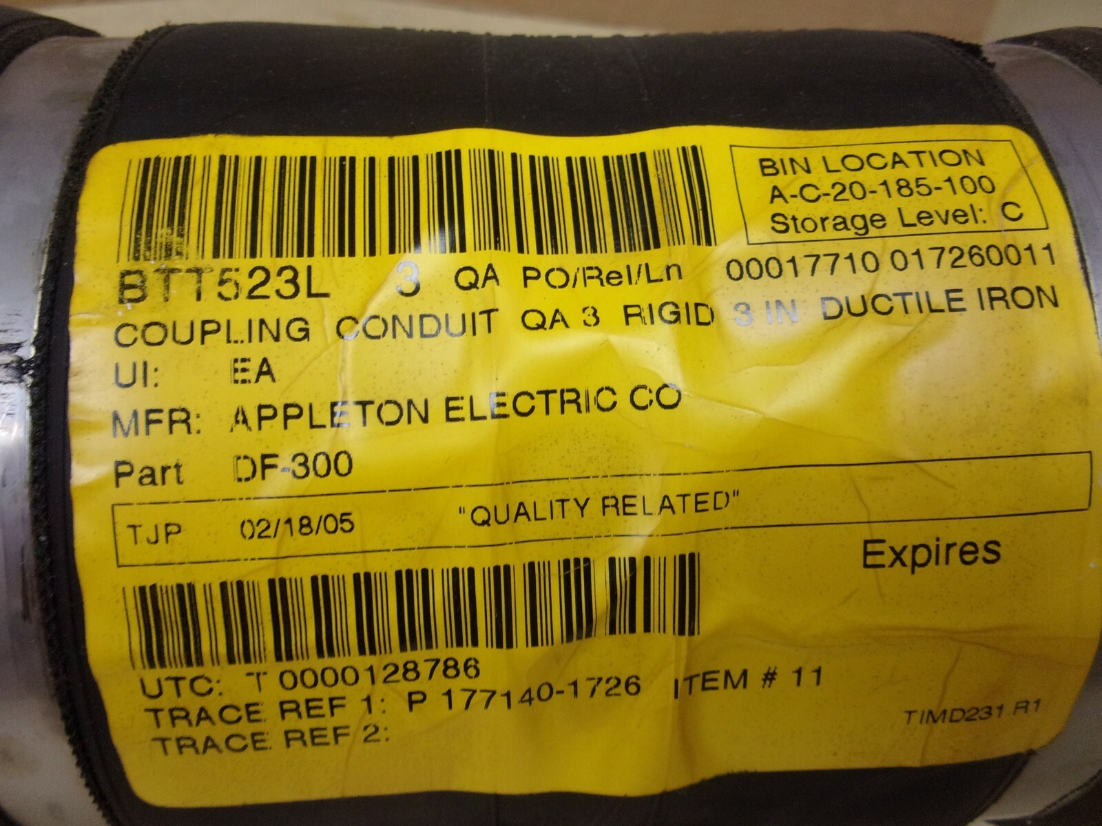 Appleton DF-300 Ductile Iron Coupling , Raintight Expansion Joint 3"
