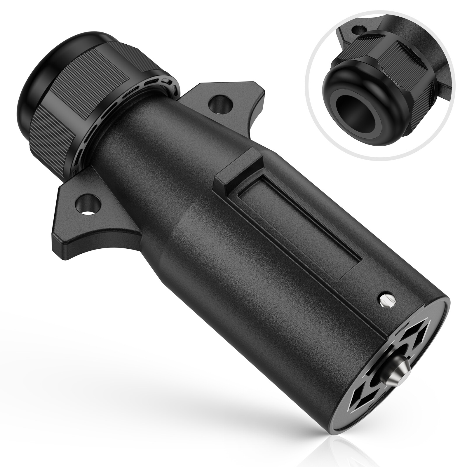 7 Pin Trailer Plug Waterproof 7 Point Trailer Wiring Replacement Plug Adapter