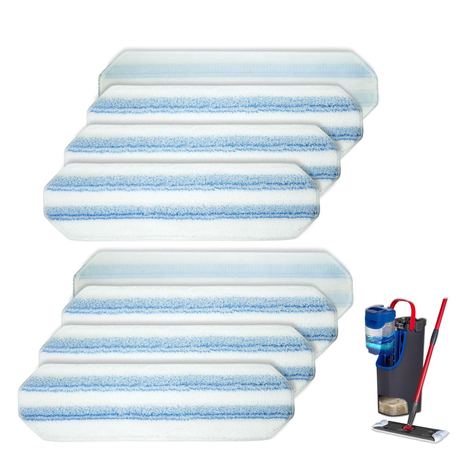 8 Pack Replacement Pads for O Cedar H2prO Flat Mop System, Flat Pads for Oced...