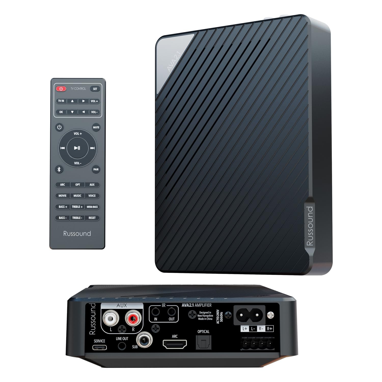 Russound AVA2.1 2.1 Channel Mini AVR Audio Receiver HDMI Bluetooth