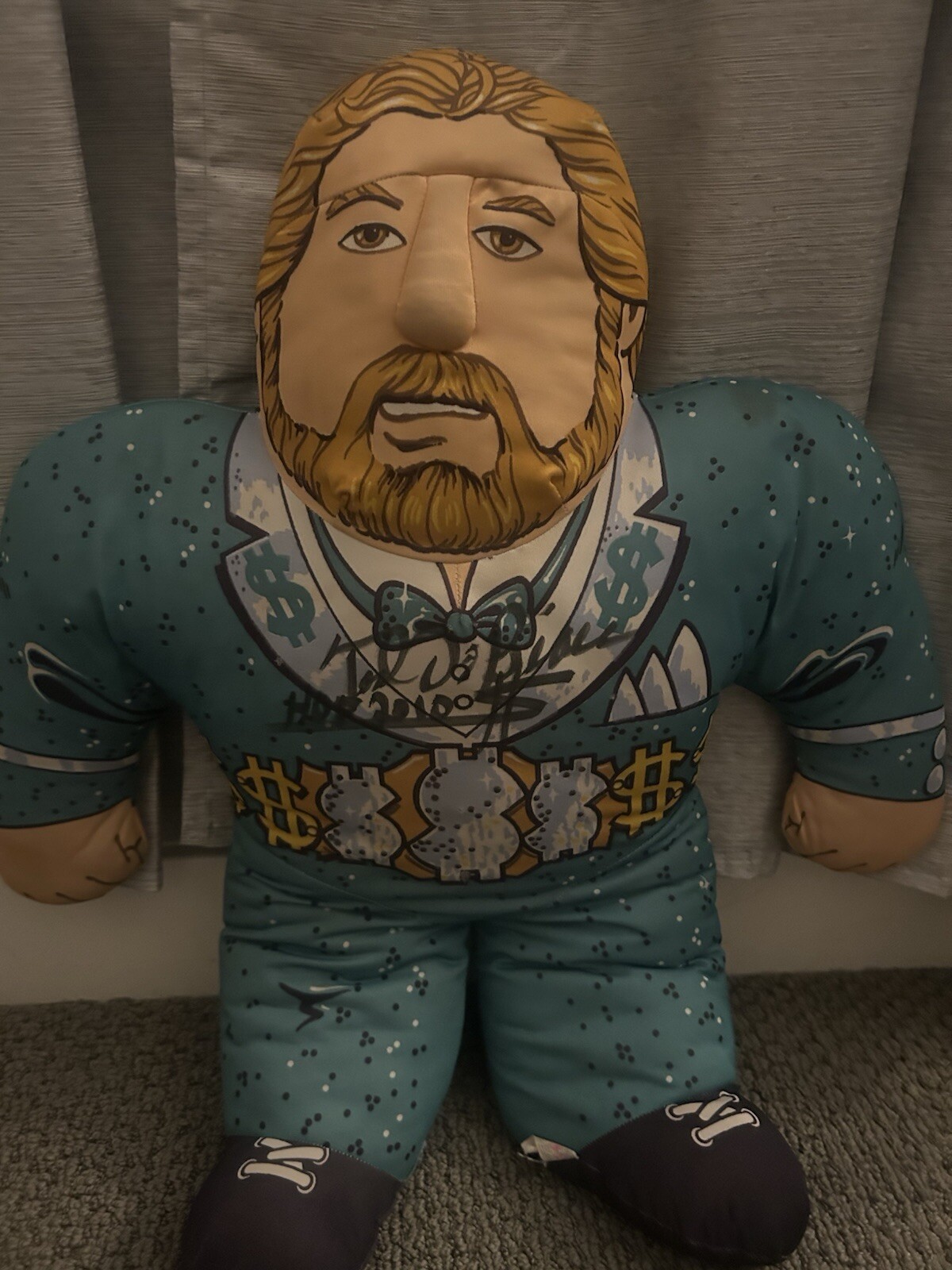 Million Dollar Man Ted Dibiase Wrestling Buddy Signed By Ted Dibiase $$$$$$