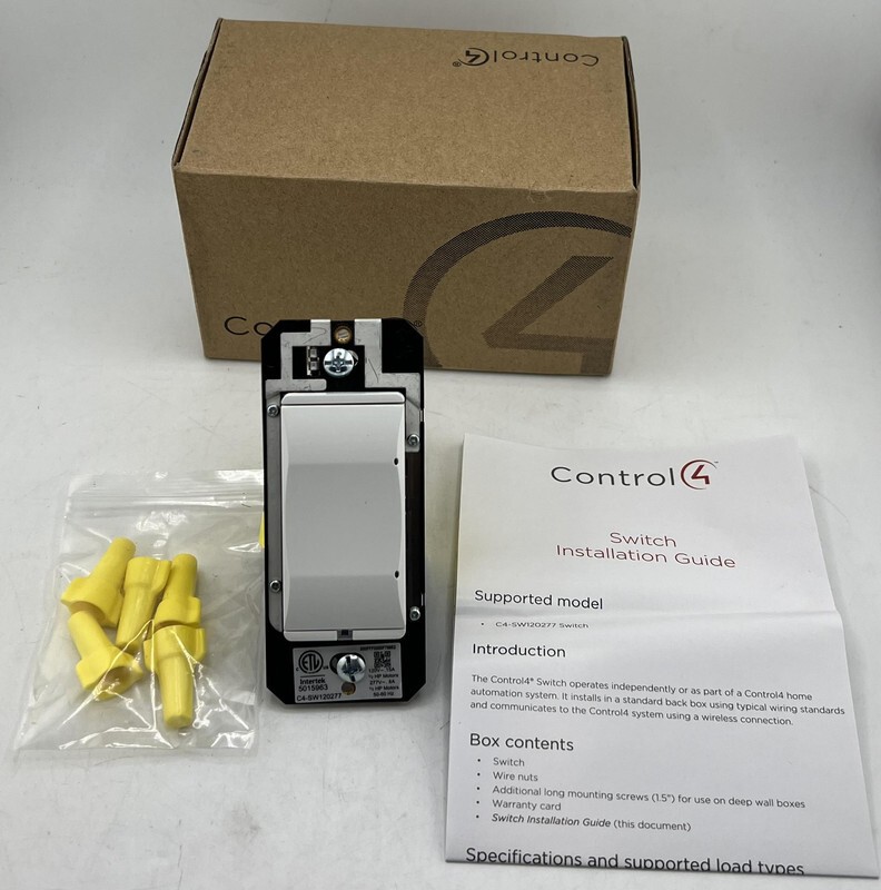 CONTROL 4 CONTROL4 C4-SW120277-WH WIRELESS SWITCH WHITE