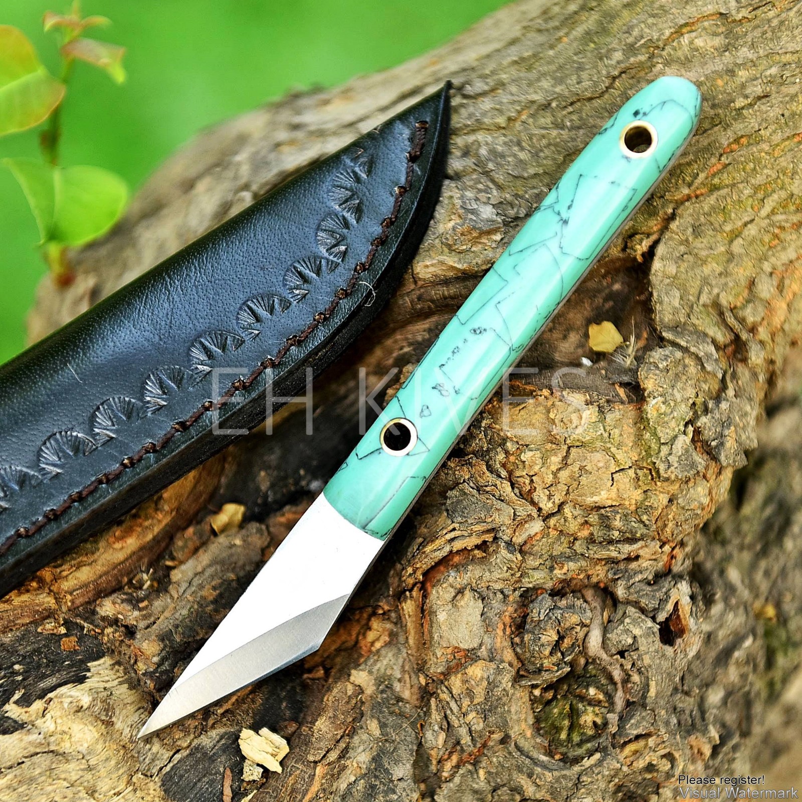 6'' Authentic Handmade D2 Steel Bushcraft, EDC Kiradishi Knife with Sheath