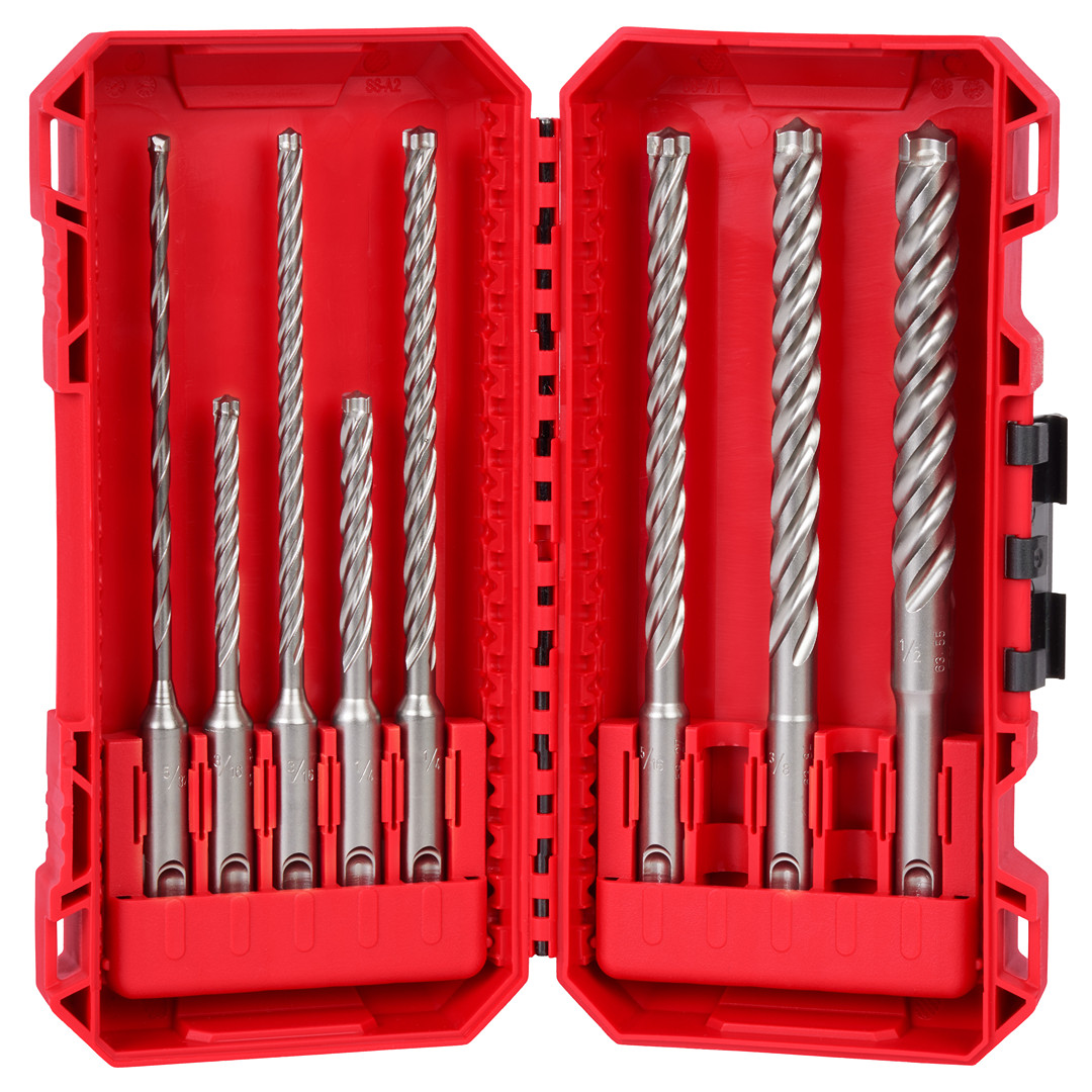 Milwaukee 48-20-7663 SDS Plus MX4™ 4-Cutter Drill Bit Kit, 8PC