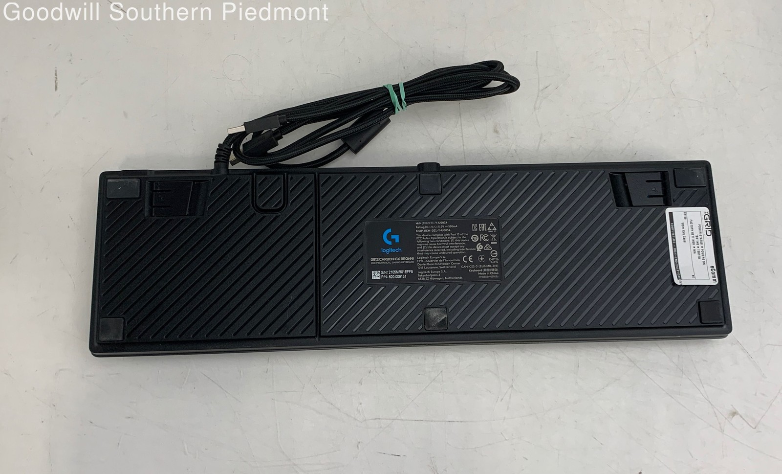 Logitech G512 Carbon USB Wired Mechanical Keyboard GX Brown Switches - Tested