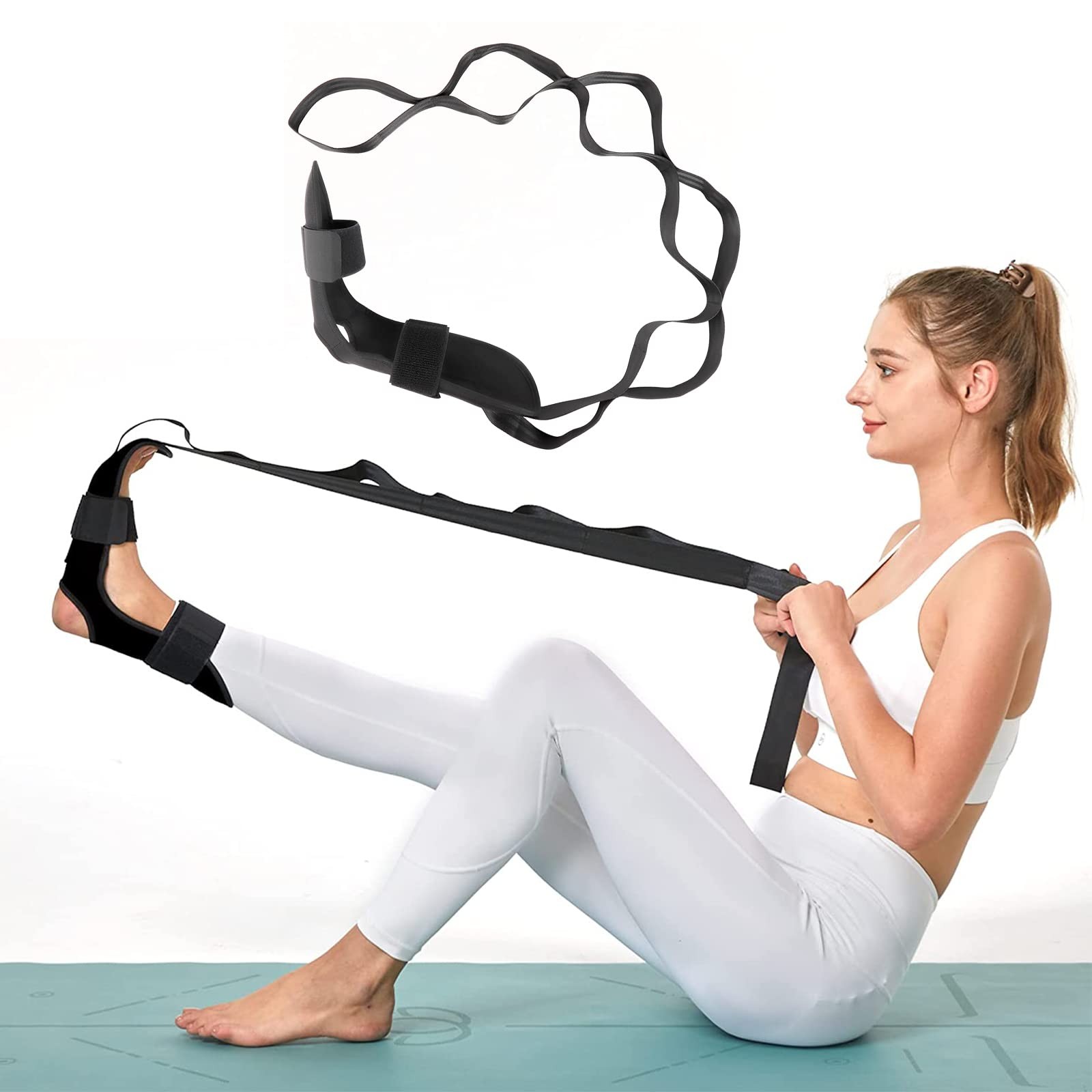 Foot and Calf Stretcher Strap For Plantar Fasciitis