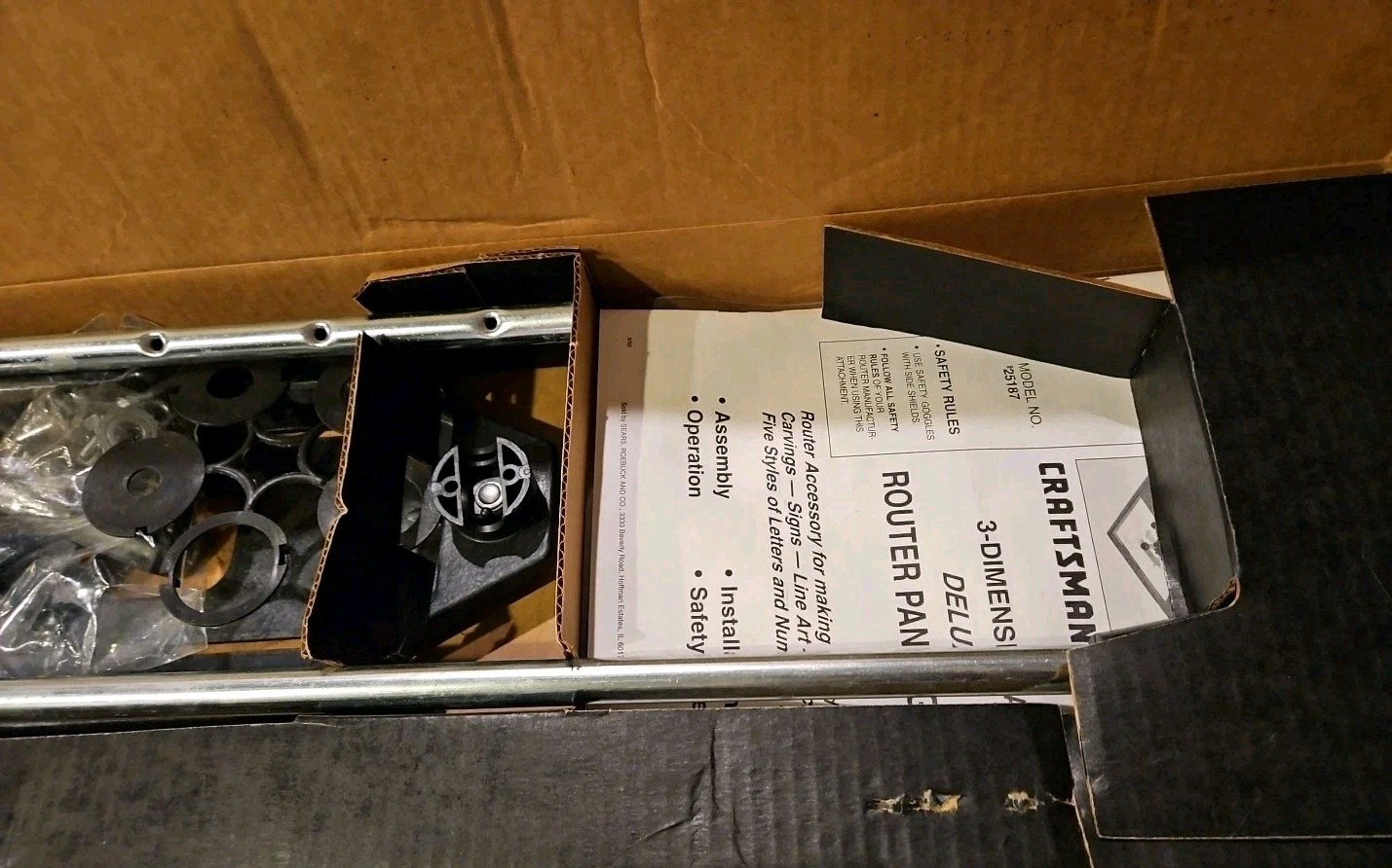 Sears/Craftsman Router Pantograph 925187 3-Dimensional Guide Accessory