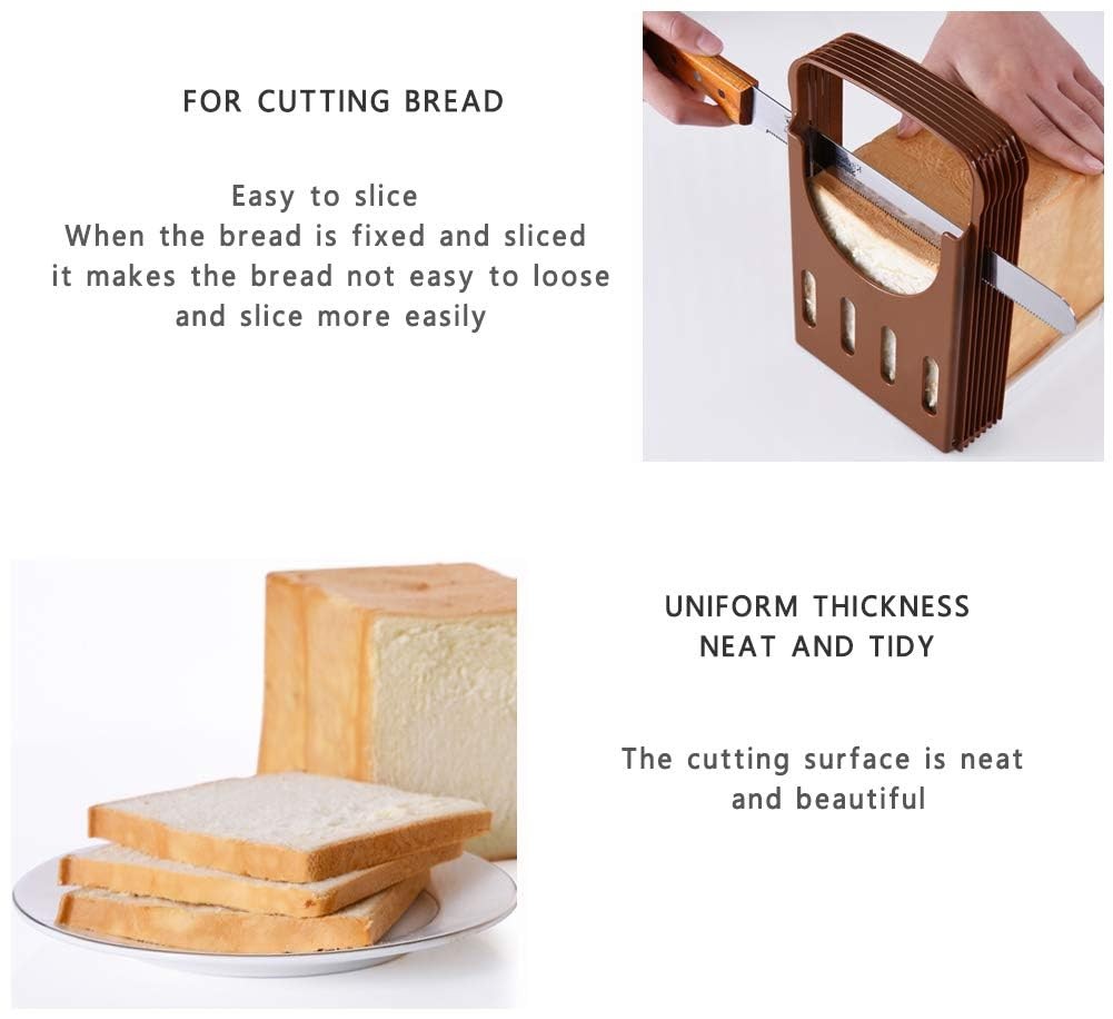 , Foldable Compact Bread Slicing Guide - Bake Slicer Cutter for Homemade Bread,