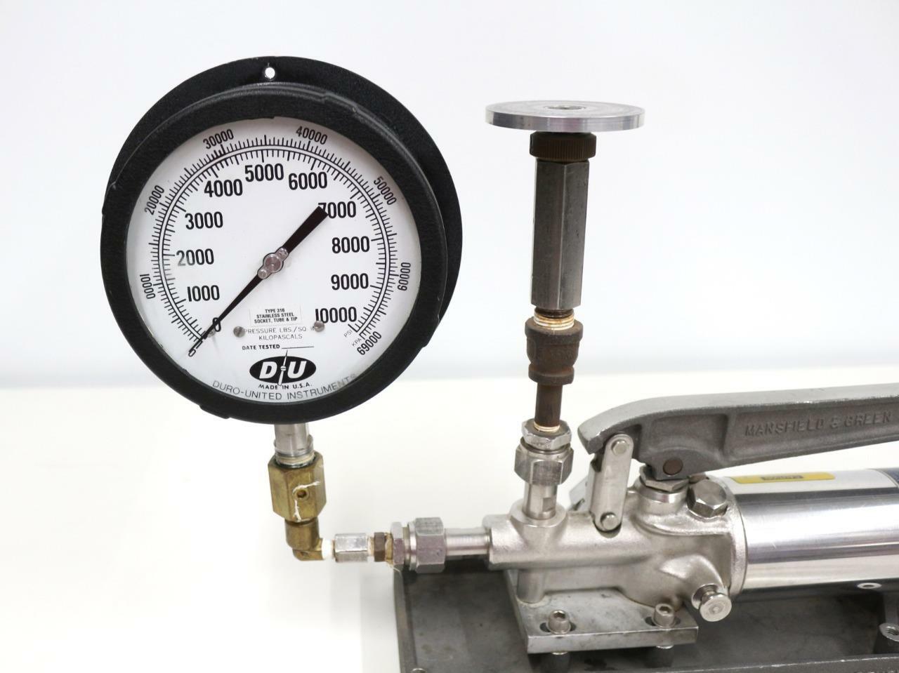Ametek Model T Dead Weight Tester w/ Ashcroft 1305B100, 2000-10000 Range Weights