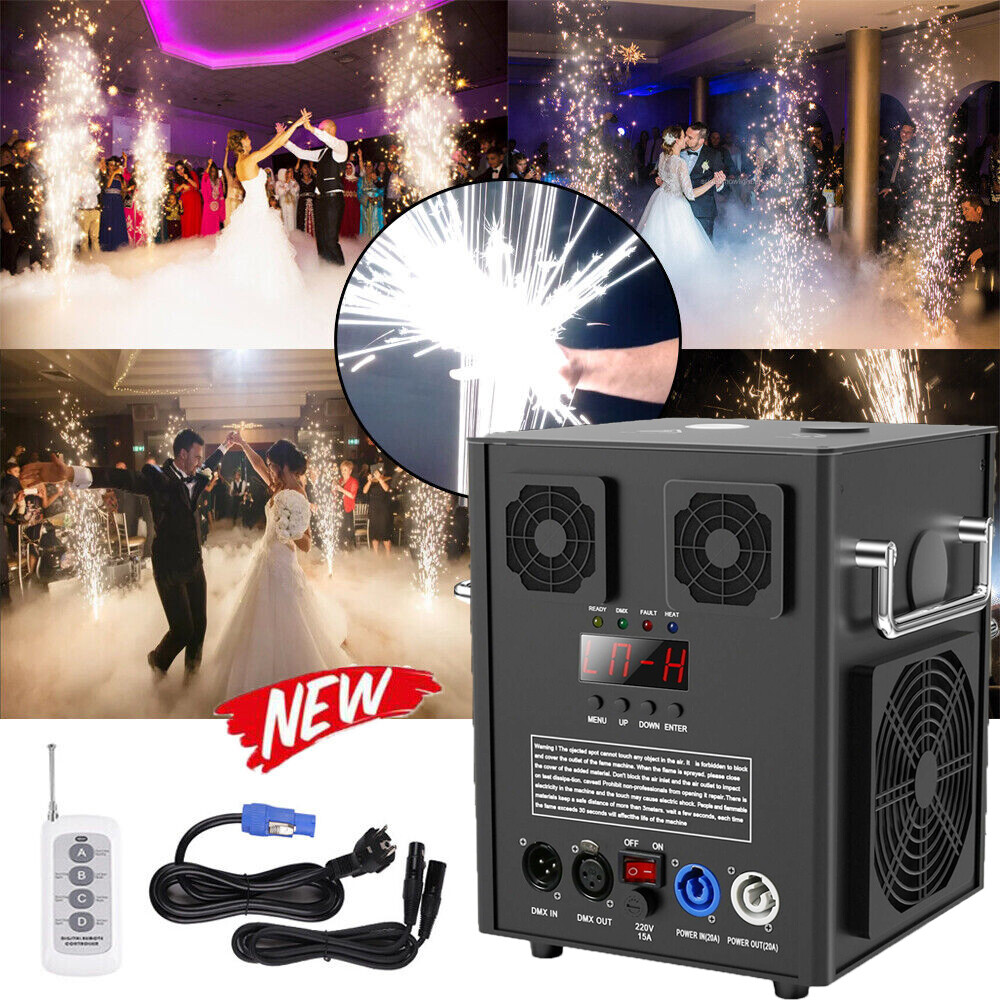 700W Cold Spark Machine DJ Wedding Firework Stage Effect Machine DMX Flight Case