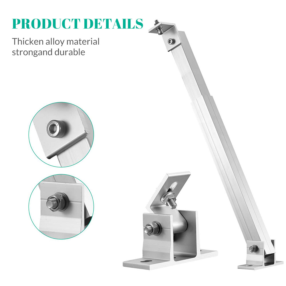 2x Adjustable Angle Solar Panel Mounting Brackets Solar Panel Tilt Mount Bracket