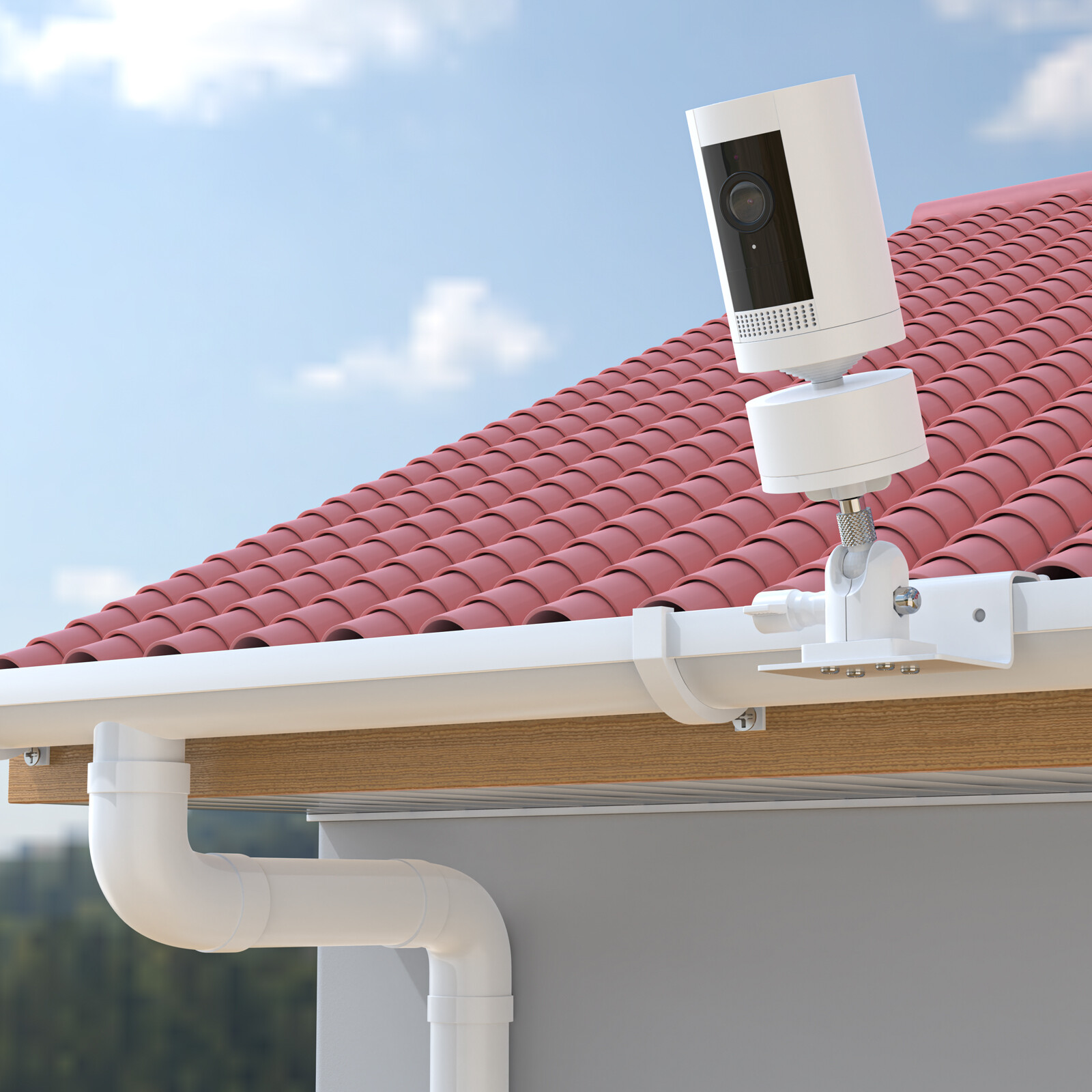 Holaca Gutter Mount for Ring Pan-Tilt Mount (Black/White)