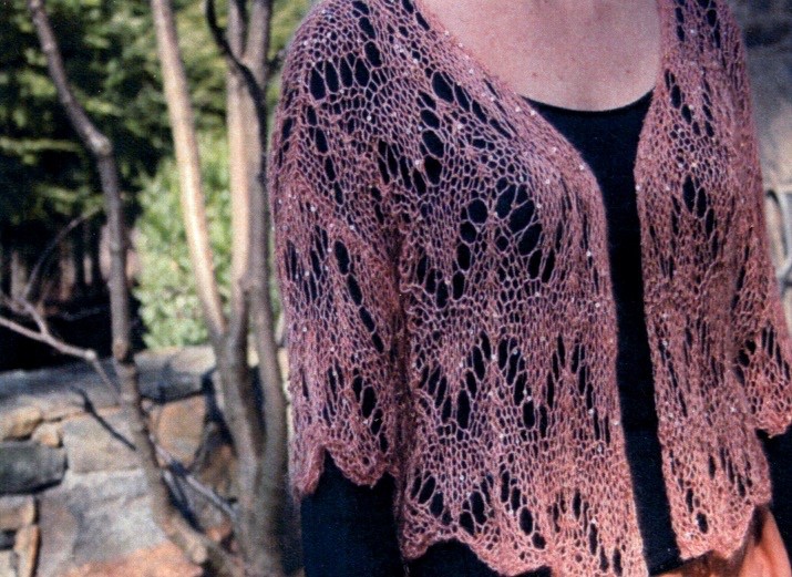 ARTYARNS KNITTING PATTERN I121 Beaded Silk Mohair with Sequins Jacket