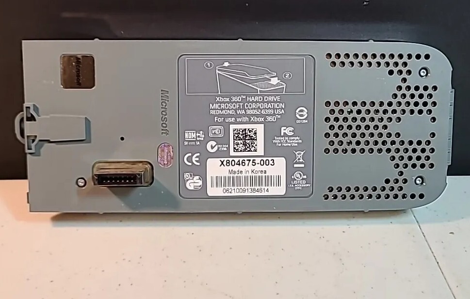 Fat Genuine Microsoft Xbox 360 Original Hard Drive - 20GB - Tested & Working!