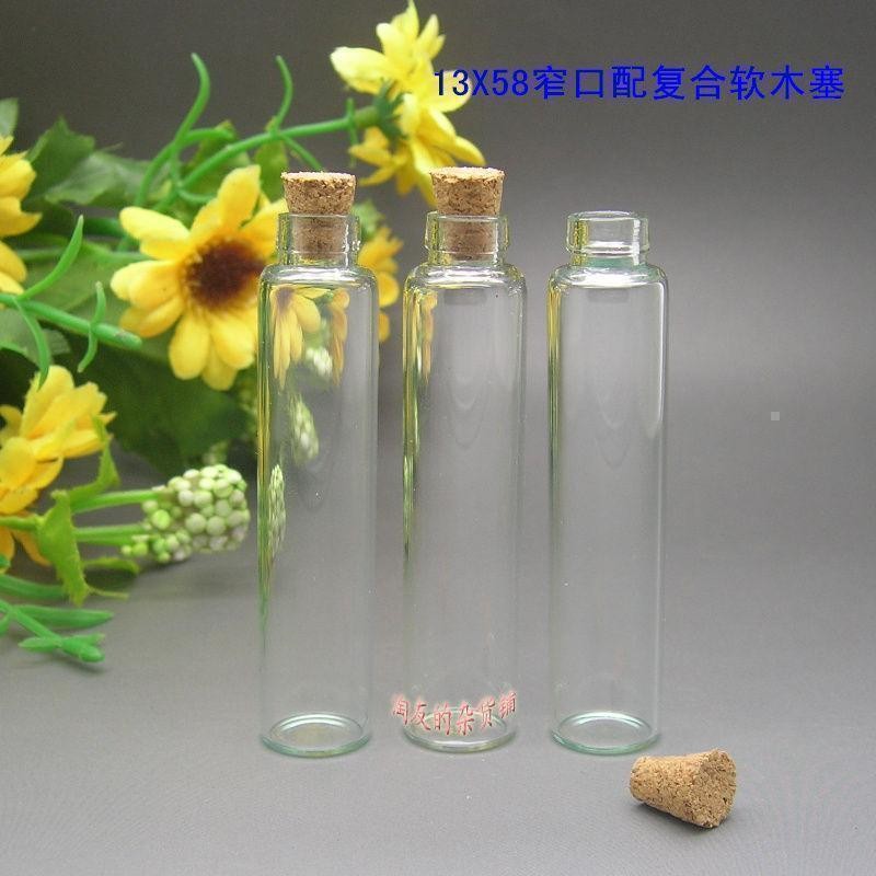 30pcs 5ml 13*58mm Empty Glass Bottles with CORKs Jars Small BOTTLE