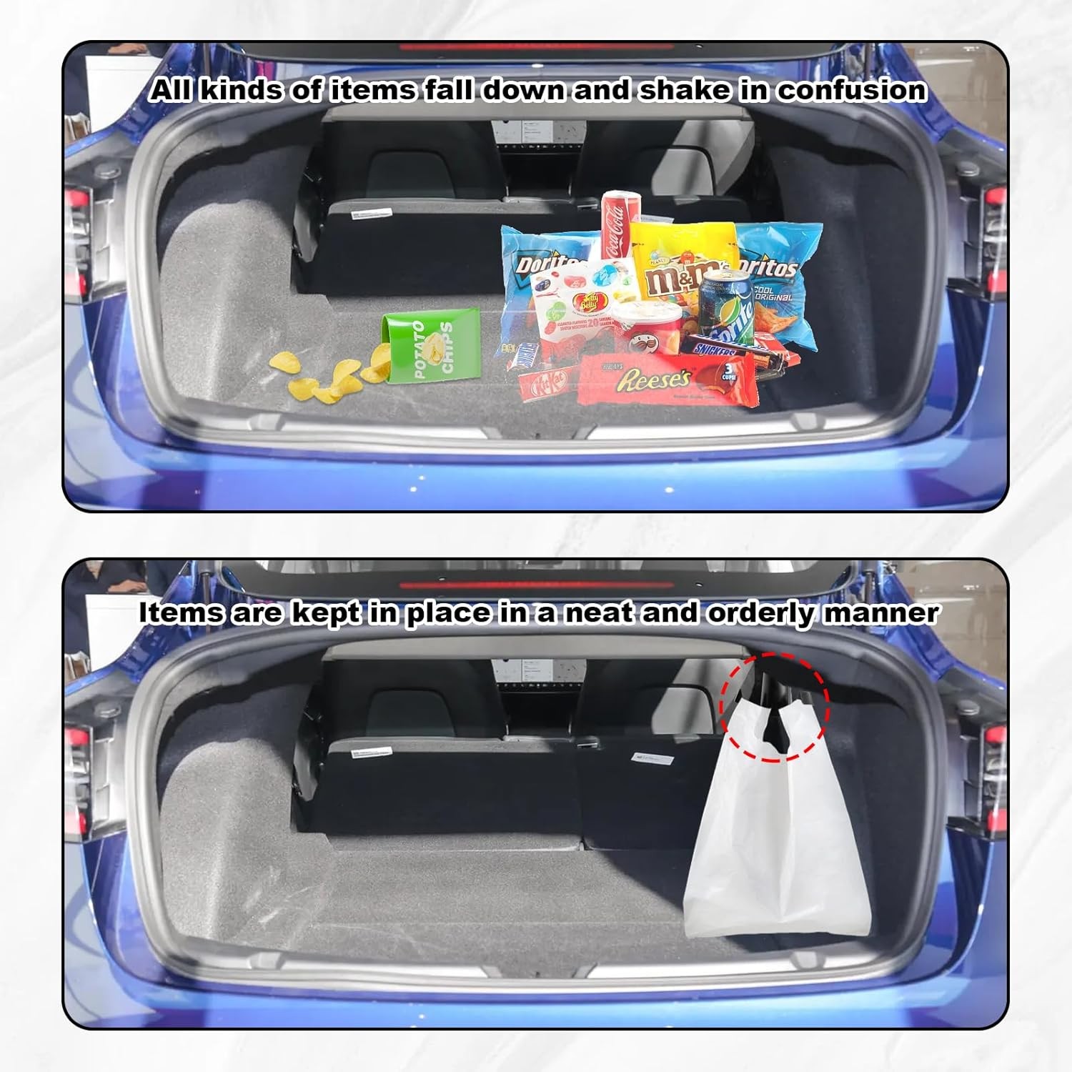 Trunk Grocery Bag Hook Compatible with 2016–2024 GEN 2 Tesla Model 3 – Trunk
