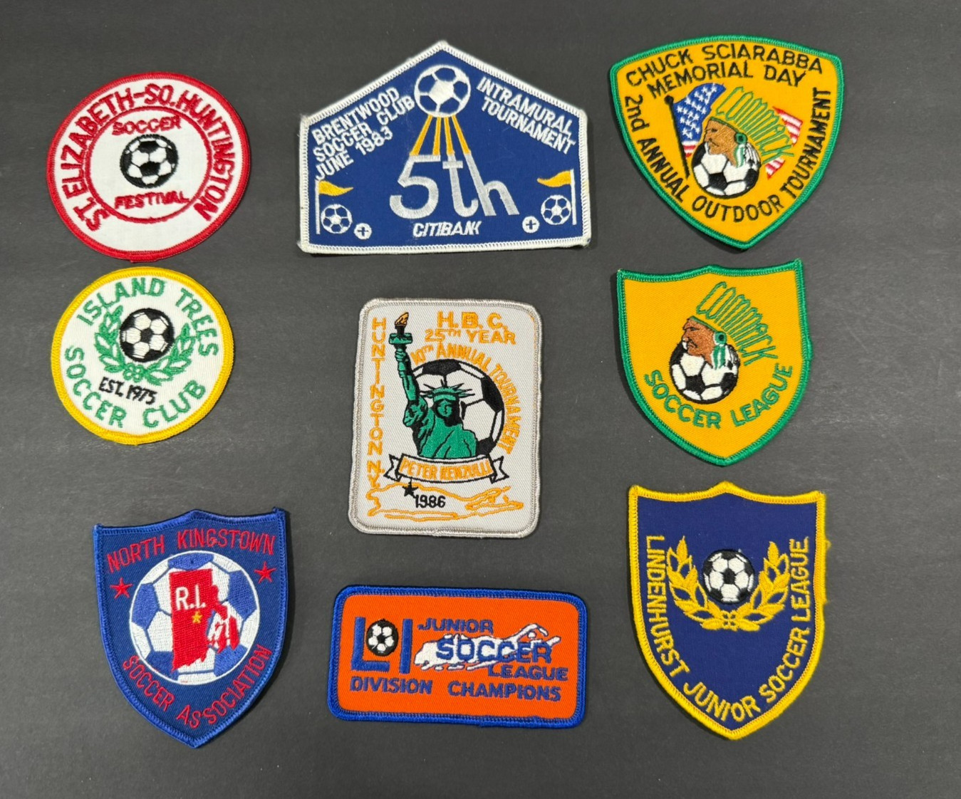 1980's Long Island Soccer Patch Lot...Island Trees, Commack, Babylon, Huntington