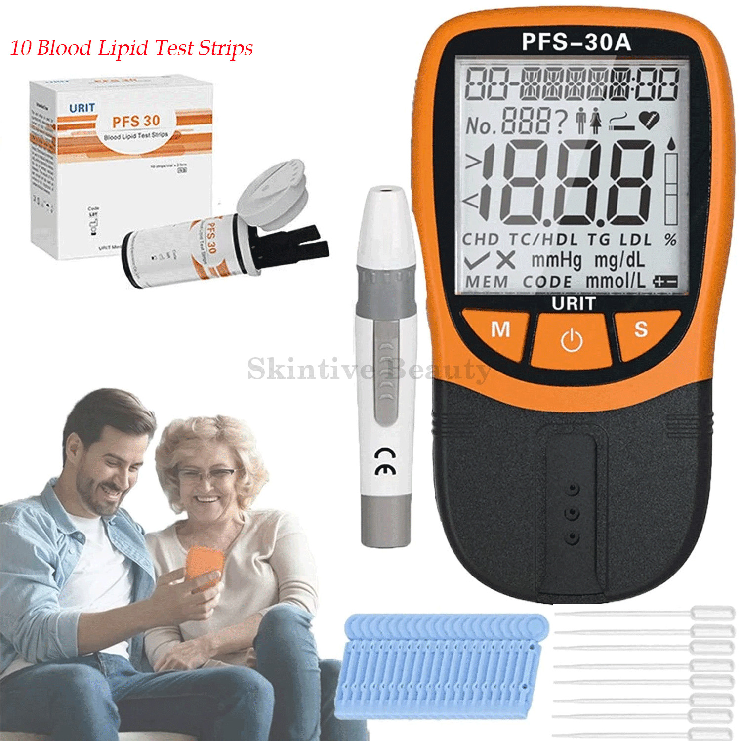 5-in-1 Cholesterol & Lipid Analyzer Portable Home Health Monitoring Tool