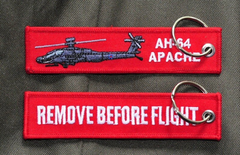AH-64 Apache helicopter keyring keychain