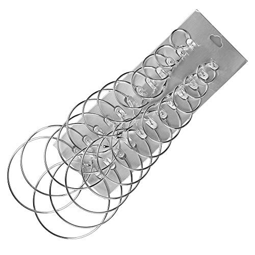 12 Pairs Hoop Earrings Set Big Circle Earring Fashion Jewelry for Silver