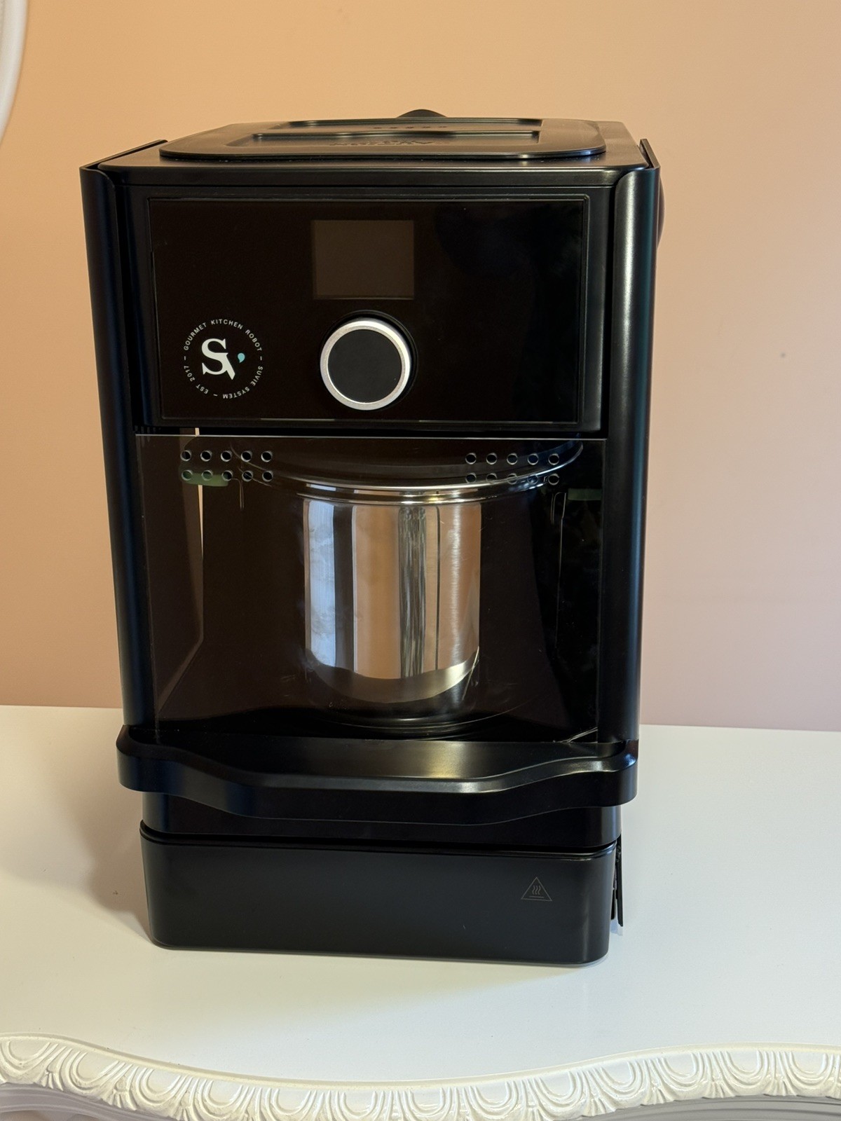 Suvie S020S Smart Kitchen Robot Countertop Starch Cooker w Pans Lid Tested