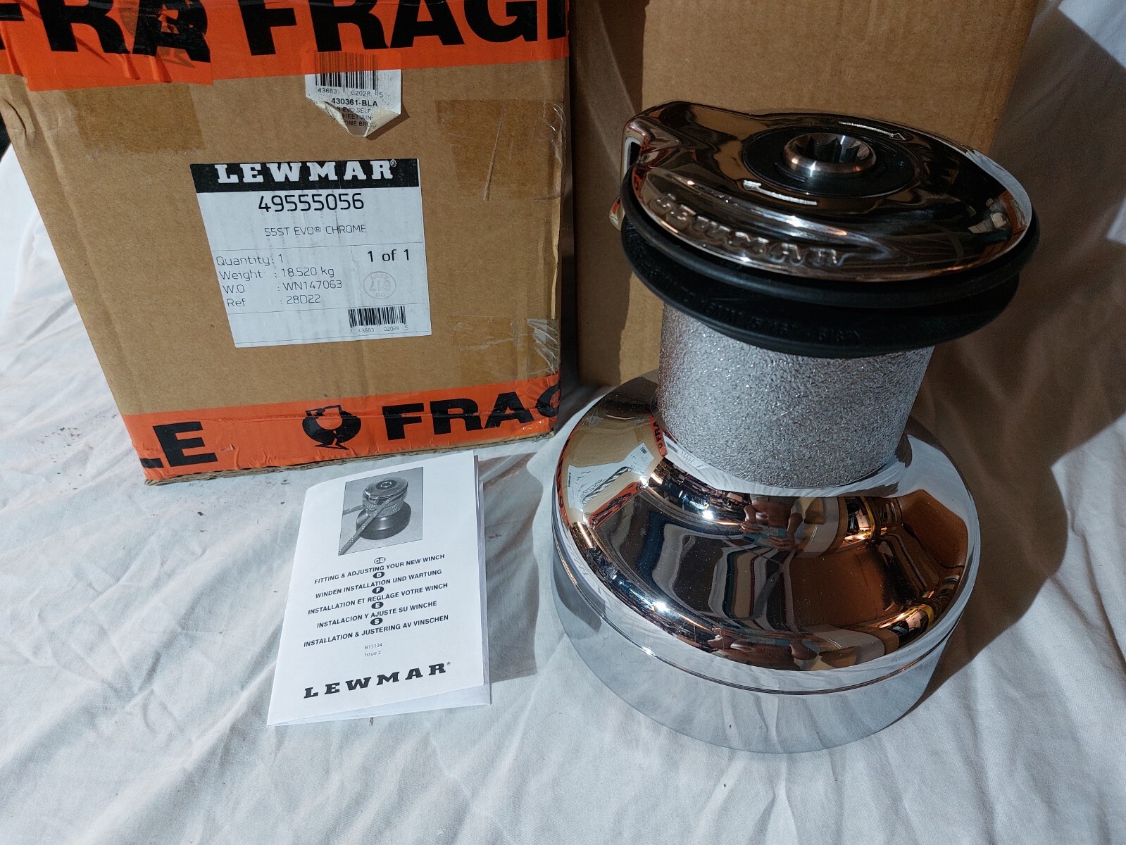 Lewmar 49555056 EVO 55ST Self Tailing Sheet Winch 430361